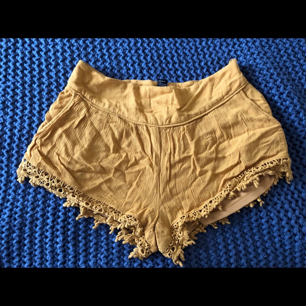 Embroidered Trim Shorts